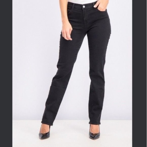 J Brand Women's Vanity Mid Rise Straight Leg Jeans Black size 28 - Picture 7 of 12